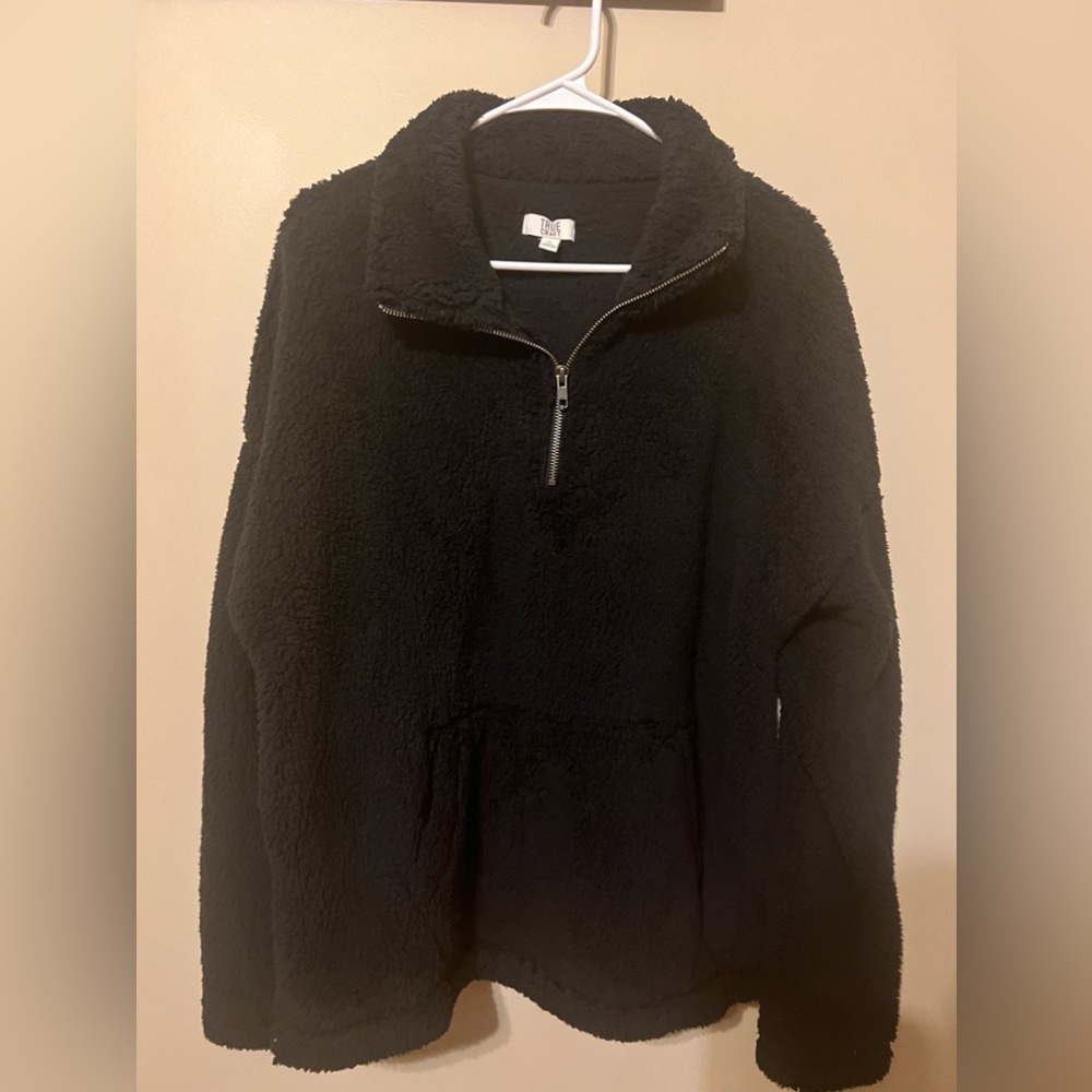 Black Sherpa Jacket with pockets